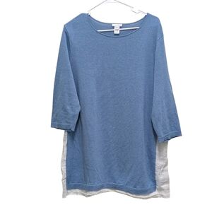 J. Jill Linen Blend Pullover Grandma Vore Tunic Sweater Large